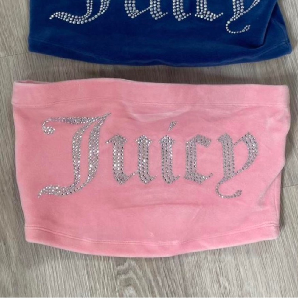 VELVET JUICY COUTURE CROP TUBE TOP